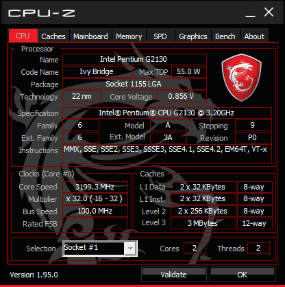 Особенности CPU-Z MSI Gaming