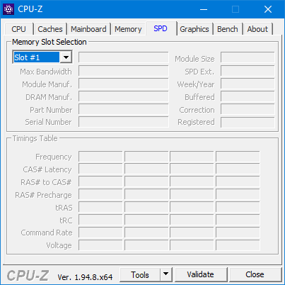CPU-Z не показывает память
